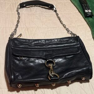 Rebecca Minkoff Black Leather Chain Shoulder Bag